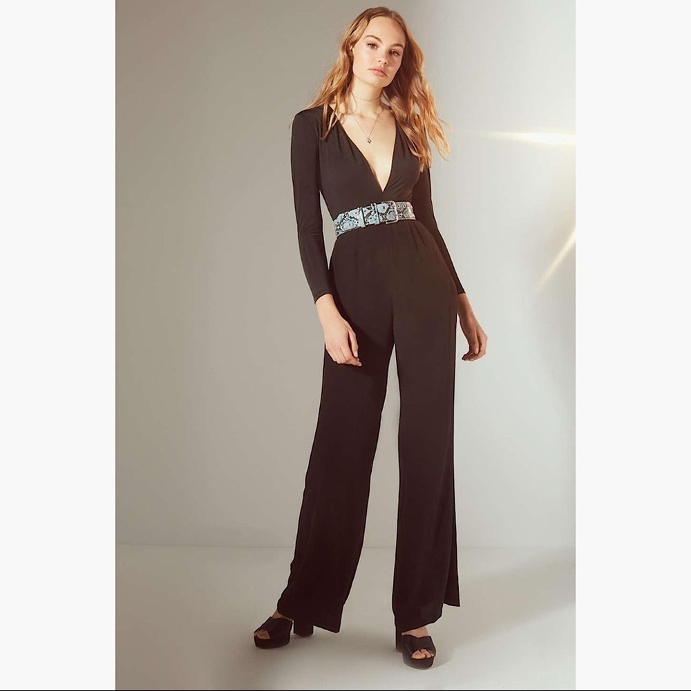NWT Capulet Black Lana Plunging Jumpsuit